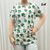 تیشرت طرحدار H&M کد 1169 نخ پنبه چهارفصل زنانه دخترانه تنخور راحت