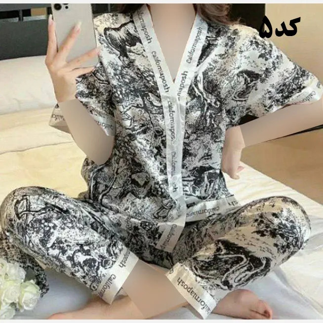 بلوز شلوار ساتن وارداتی زنانه کد 1277 شیک و راحت چهارفصل سایز XL 2XL