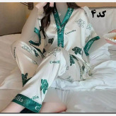 بلوز شلوار ساتن وارداتی زنانه کد 1277 شیک و راحت چهارفصل سایز XL 2XL