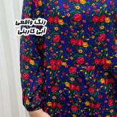 پیراهن نخی ترکمنستان گلریز چین دار فری سایز تا 48 تنخور شیک و راحت چهارفصل کمربند دار