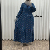 پیراهن ساحلی نخی گلدار زنانه و دخترانه فری سایز مناسب تا 44 با کمربند