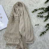 شال نخ پنبه دستک دار قواره 190 در 75 سانتیمتر بدون چروک و پرزدهی
