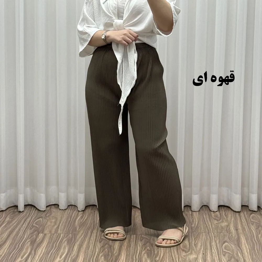 شلوار زنانه جودون پلیسه فری سایز مناسب تا سایز 48 قد 100 سانتیمتر