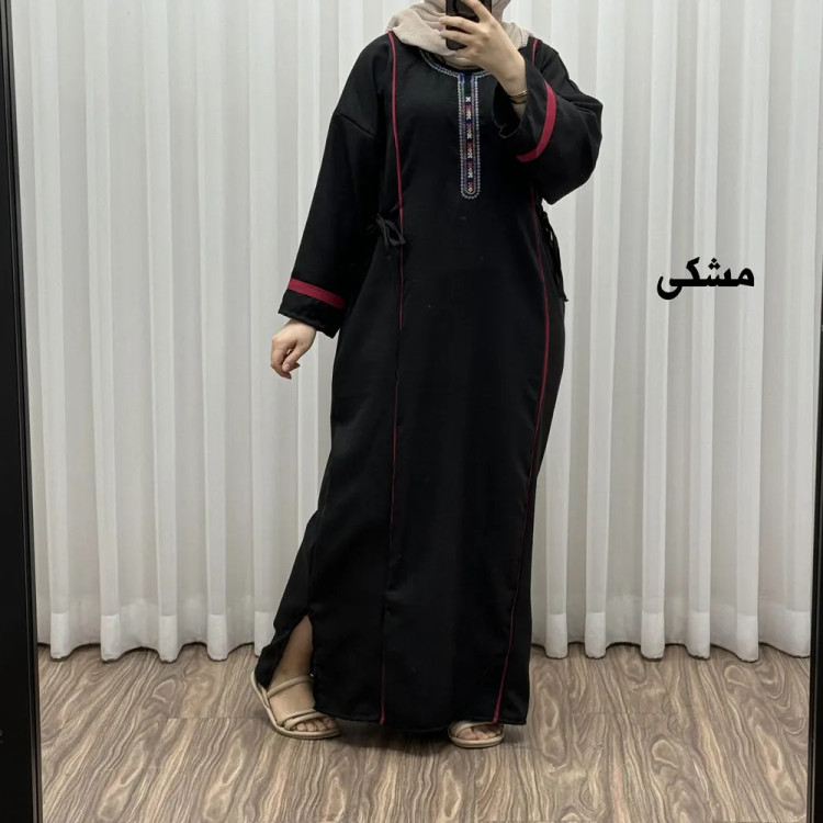 پیراهن نخی گلدوزی یال صوفیا فری سایز تا 52 بنددار چهارفصل زنانه شیک