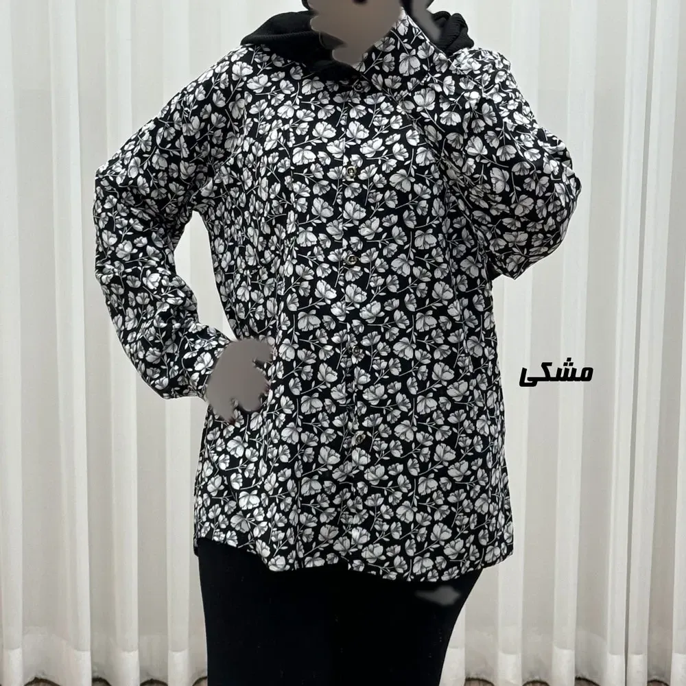 شومیز نخی جلوباز دکمهدار زنانه و دخترانه پارچه خارجی چهارفصل
