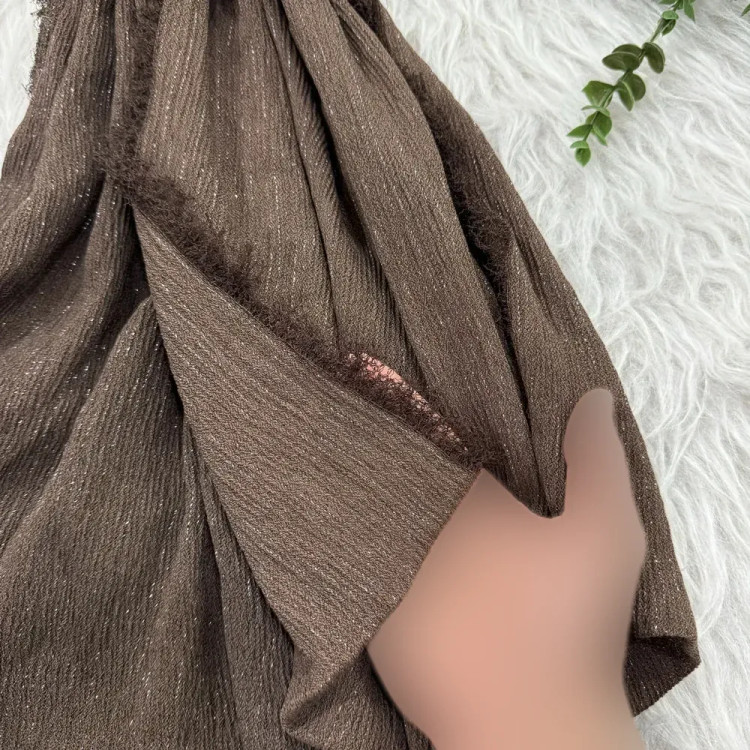 شال لمه دور ریش نخی ابعاد 75 در 195 سانتیمتر
