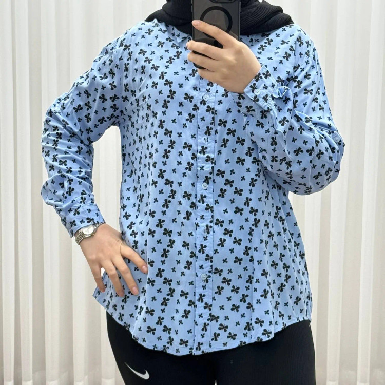 شومیز نخی زنانه فری سایز تا 50 مدل بهاری شیک و راحت کد 1365
