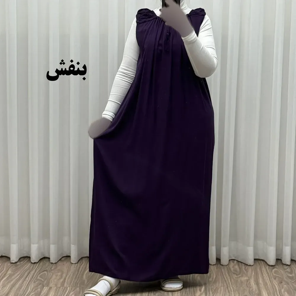 سارافون راحتی زنانه بلند نخی فری سایز مناسب تا سایز 54