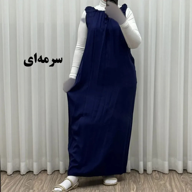 سارافون راحتی زنانه بلند نخی فری سایز مناسب تا سایز 54