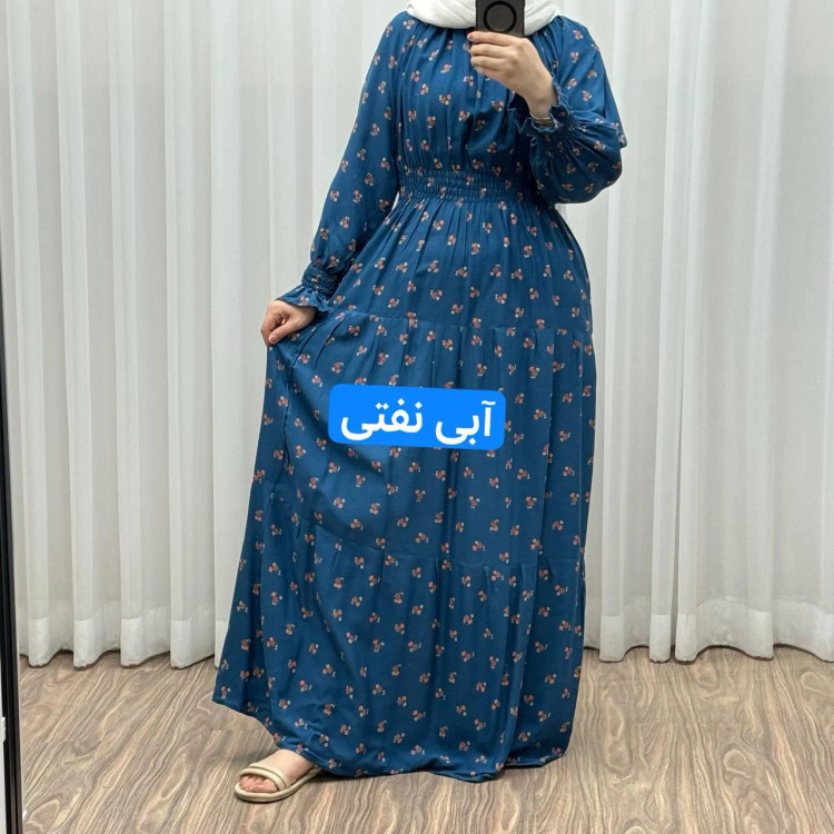پیراهن ساحلی نخی گلریز زنانه فری سایز تا 50 بدون رنگ رفت سایه دهی ندارد