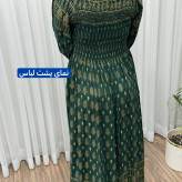 پیراهن کریشه هندی آستین دار فری سایز تا 52 زنانه چهارفصل شیک و راحت بدون آبرفت و رنگ رفت کمربنددار