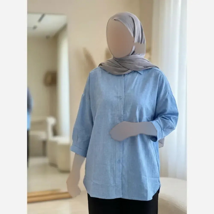 شومیز بهاره زنانه و دخترانه اسپرت یقه برگردان جلو دکمهدار فری سایز 5 رنگ