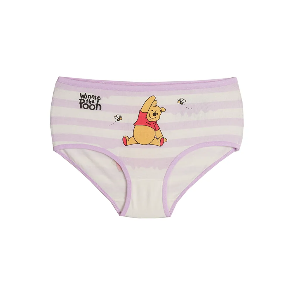 شورت دخترانه اسلیپ چاپی طرح راه راه و پو POOH سایز فری