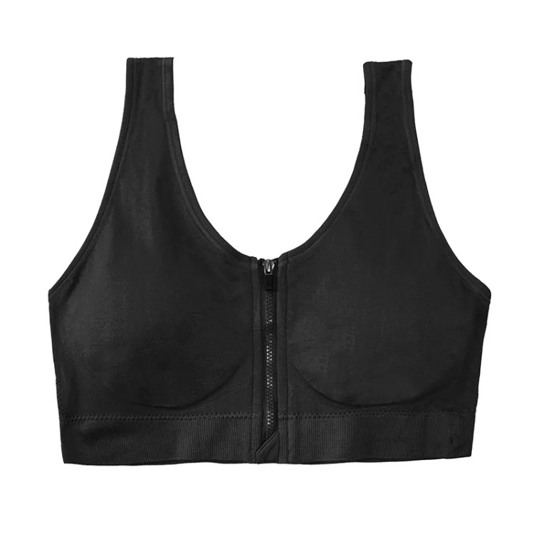نیم تنه ورزشی زنانه نخی کاپدار جلو زیپ لاکرا سایز M L XL XXL