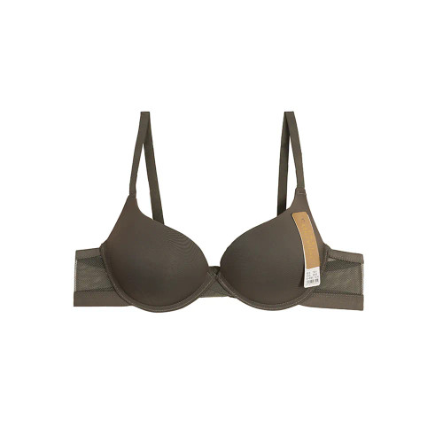 سوتین اسفنجی فنردار میکروفایبر نیم جک دستک توری با بند قابل تنظیم
