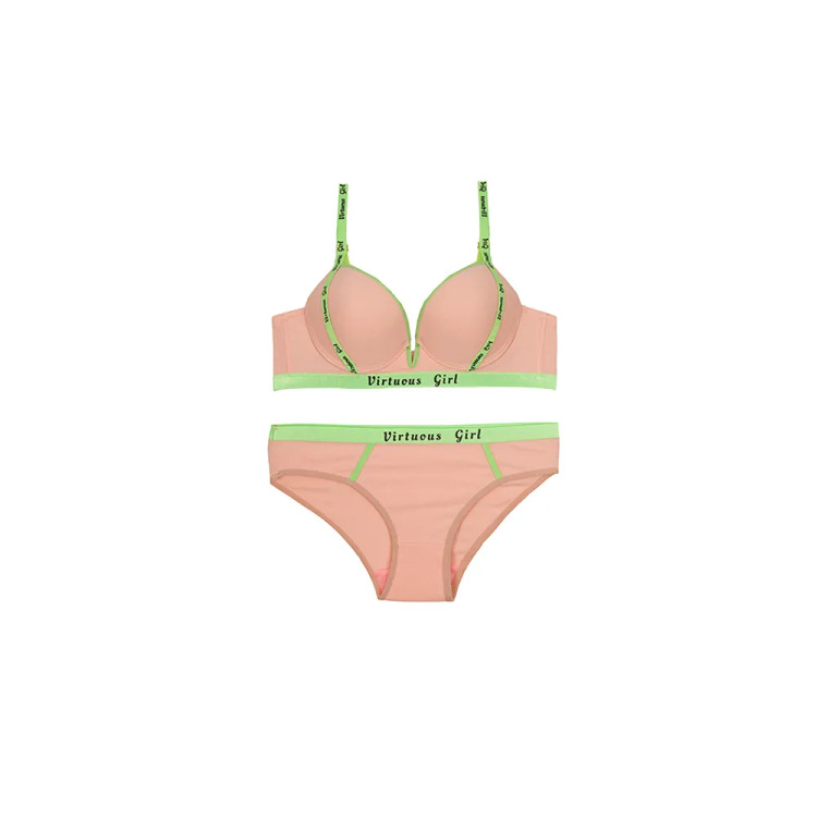 ست شورت و سوتین اسفنجی فنردار کش اسپرت VIRTUOUS GIRL سایز 75 تا 95 جنس فانریپ کبریتی