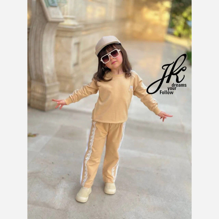ست بلوز و شلوار دخترانه دورس پنبه لاکرا سایز 40 تا 55