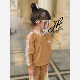 ست بلوز و شلوار دخترانه دورس پنبه لاکرا سایز 40 تا 55