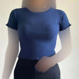 کراپ تیشرت کبریتی مدل 1131 راهراه رنگی فری سایز زنانه
