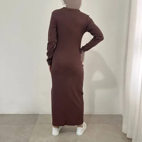 پیراهن ماکسی زنانه کبریتی آستین بلند مناسب سایز 38 تا 44
