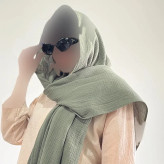 شال نخی زنانه کد 1366 ابعاد 70 در 184 سانتیمتر