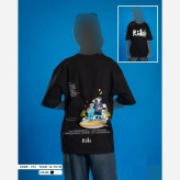 تیشرت نوجوان طرح kids مدل باکسی قواره آزاد