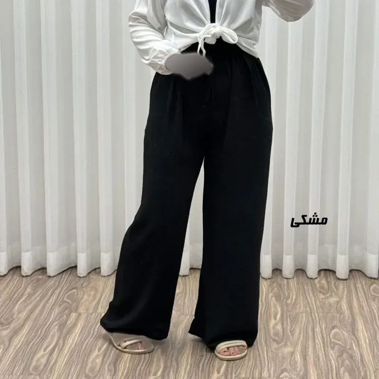 شلوار زنانه ابروباد فری سایز مناسب تا سایز 50 مدل راحتی و آزاد