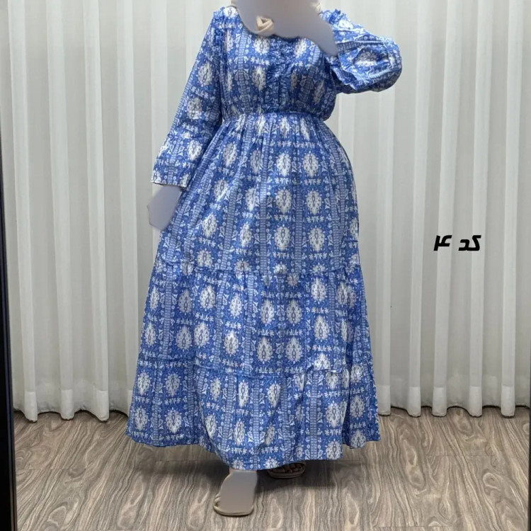 پیراهن عروسکی نخی زنانه و دخترانه فری سایز مناسب تا 46 همراه با کمربند