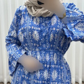 پیراهن عروسکی نخی زنانه و دخترانه فری سایز مناسب تا 46 همراه با کمربند