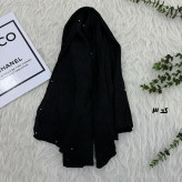 شال نخی مشکی قواره بزرگ 90 در 200 سانتیمتر بدون سُر خوردن و چروک شدن