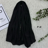 شال نخی مشکی قواره بزرگ 90 در 200 سانتیمتر بدون سُر خوردن و چروک شدن