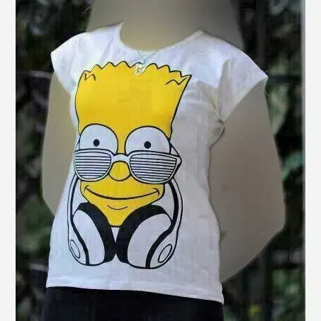 تیشرت زنانه طرح سیمپسون جنس اسپان کشی فری سایز