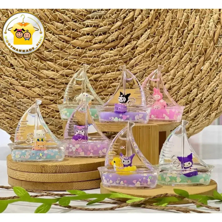 کشتی معلق دکوری طرح کرومی سایز 6 در 6 سانتیمتر