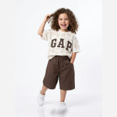 ست تیشرت و شلوارک دخترانه GAP نخ پنبه و کتان مناسب 2 تا 8 سال