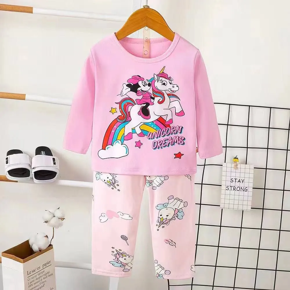 ست بلوز و شلوار بچگانه طرح میکی جنس نخ پنبه وارداتی سایز 9 ماه تا 3 سال