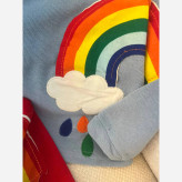 ست بلوز و شلوار بچگانه طرح رنگین کمان جنس دورس کبریتی مناسب 1 تا 4 سال