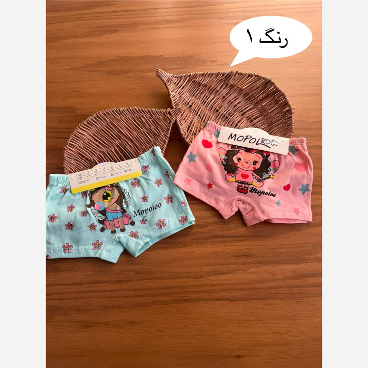 پک 2 عددی شورت نخ پنبه دخترانه بچگانه مناسب 3 تا 10 سال
