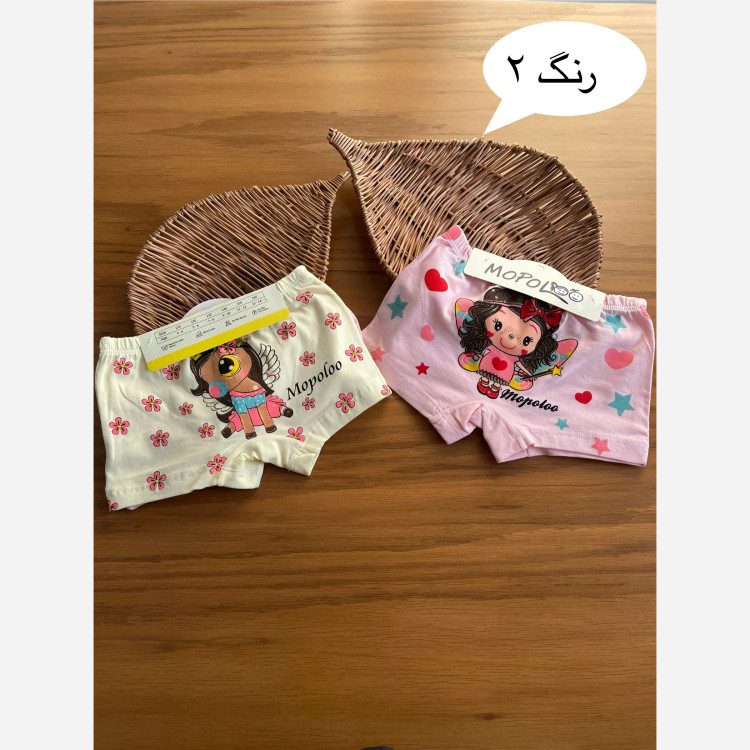 پک 2 عددی شورت نخ پنبه دخترانه بچگانه مناسب 3 تا 10 سال