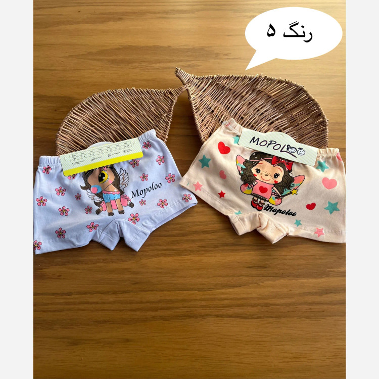پک 2 عددی شورت نخ پنبه دخترانه بچگانه مناسب 3 تا 10 سال