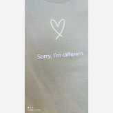 ست تیشرت و شلوارک دخترانه طرح Sorry I'm different نخی و پنبهای سایز 40 تا 55