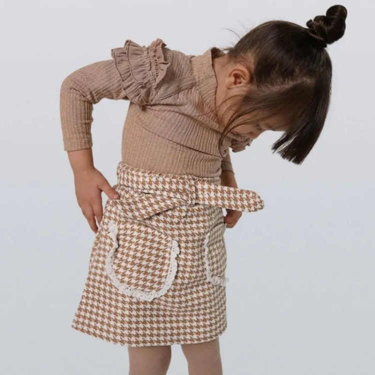 زیر سارافونی دخترانه یقه سه سانتی نخ پنبه سایز 1 تا 4 سال
