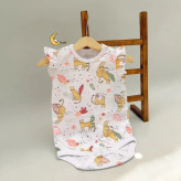 بادی زیردکمه دخترانه وارداتی نخ پنبه برند So Cute سایز 0 تا 24 ماه