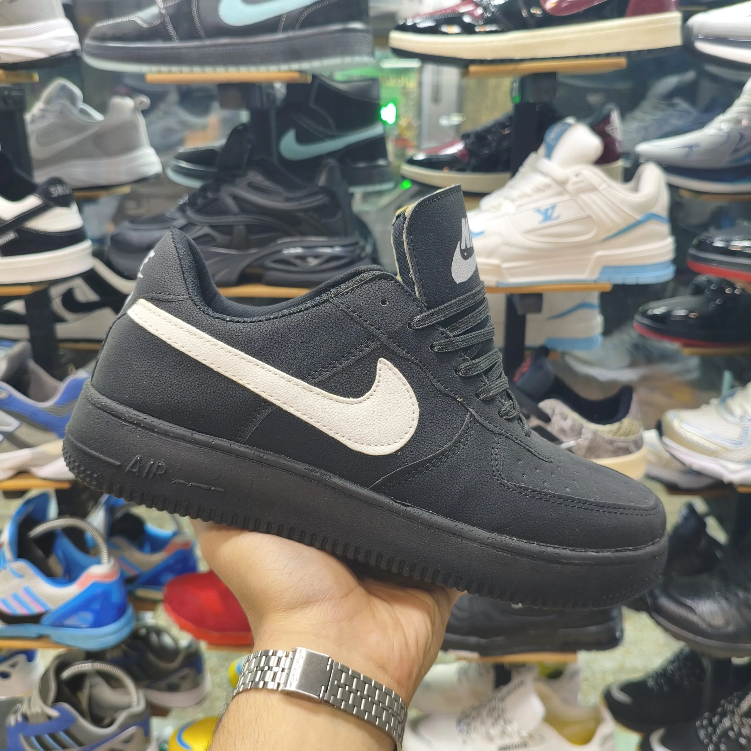 کتونی نایک ایرفورس 1 مردانه مشکی مدل Triple Black
