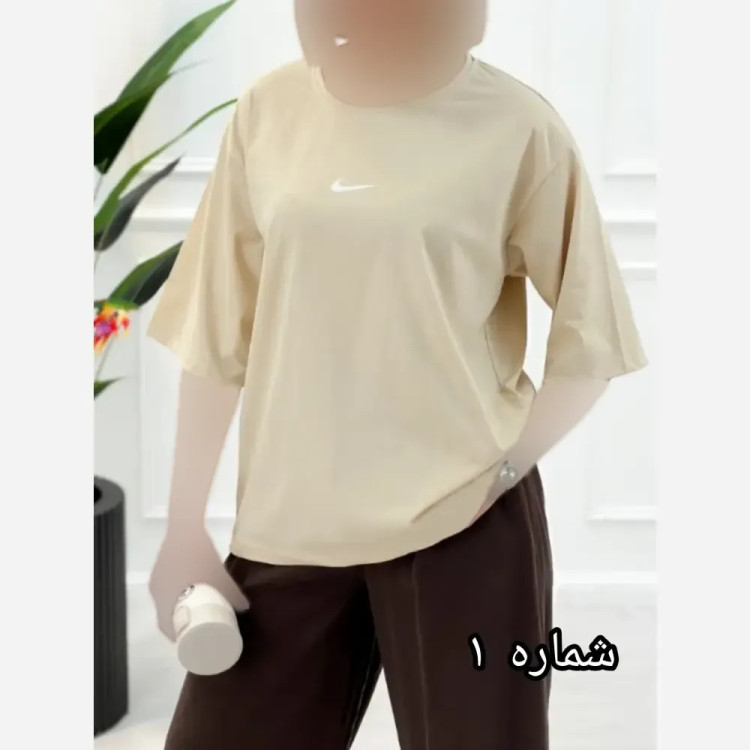 تیشرت باکسی لش زنانه سوپر پنبه قواره دار