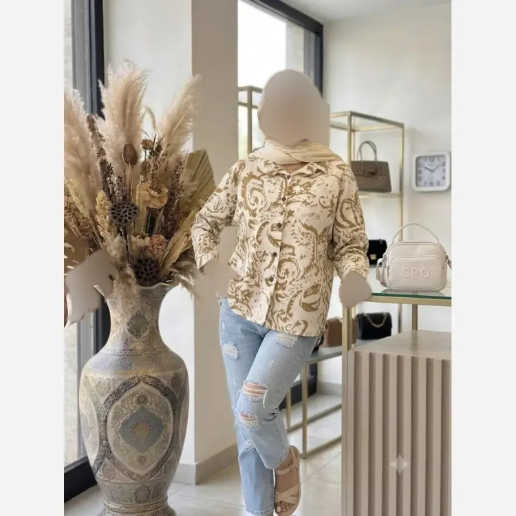شومیز زنانه کراش نگیندار فری سایز مناسب سایز 40 تا 46