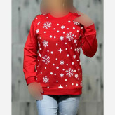 بلوز زنانه یقه گرد طرح دار جنس دورس مناسب سایز 36 تا 44
