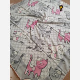 روسری سوپرنخ دخترانه فانتزی دست دوز قواره 100