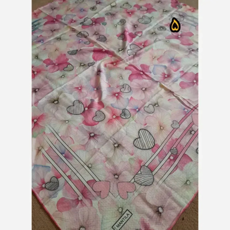 روسری دخترانه سوپرنخ فانتزی دست دوز قواره 100