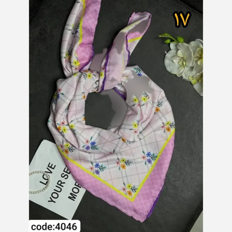 روسری دخترانه سوپرنخ فانتزی دست دوز قواره 100