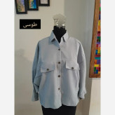 مانتو پانچ کوتاه زنانه پارچه لینن قواره دار سایز بزرگ